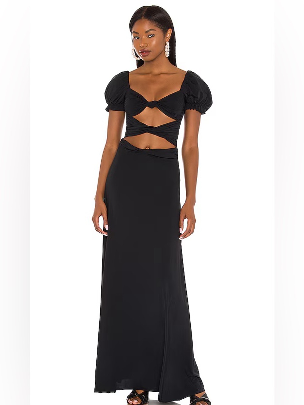 Agua Bendita Bail Dust Dress in Black